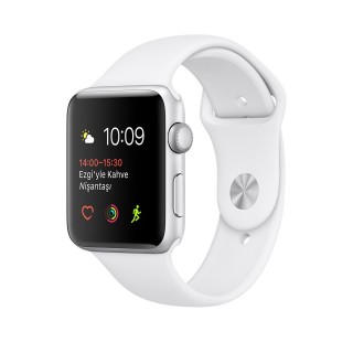 Apple Watch Series 2 (38 mm) Gümüş Rengi Alüminyum Kasa ve Beyaz Spor Kordon Akıllı Saat