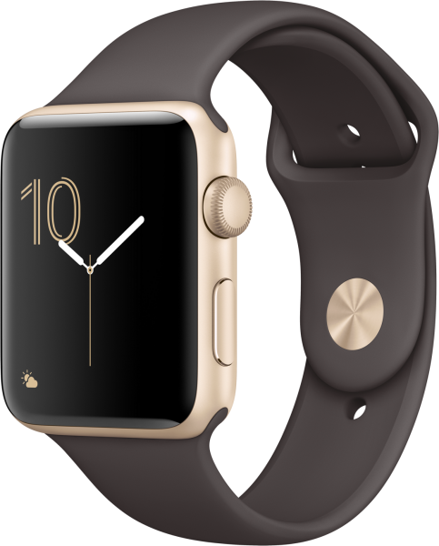 Apple Watch Series 2 (42 mm) Altın Rengi Alüminyum Kasa ve Kakao Spor Kordon Akıllı Saat