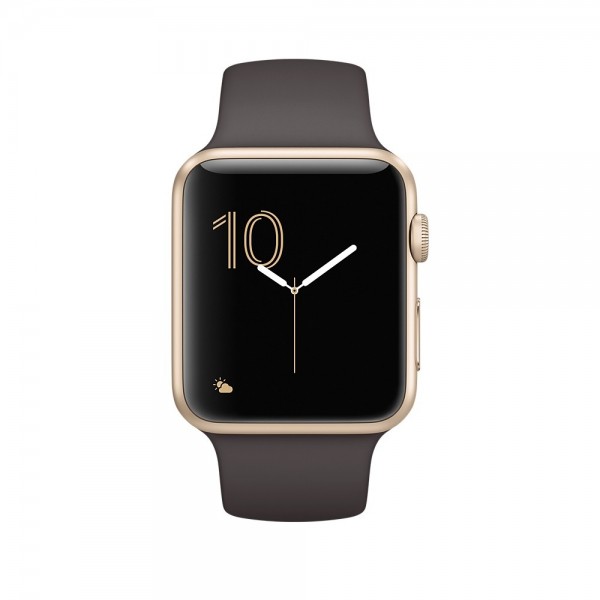 Apple Watch Series 2 (42 mm) Altın Rengi Alüminyum Kasa ve Kakao Spor Kordon Akıllı Saat