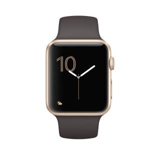 Apple Watch Series 2 (42 mm) Altın Rengi Alüminyum Kasa ve Kakao Spor Kordon Akıllı Saat