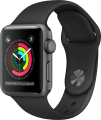 Apple Watch Series 2 (38 mm) Uzay Grisi Alüminyum Kasa ve Siyah Spor Kordon resim