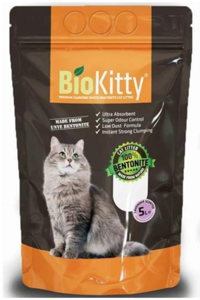Biokitty Lavanta Kokulu Kalın Taneli Tozsuz Doğal Bentonit 5 lt Kedi Kumu (Kalın Taneli)