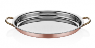 Altınbaşak MM Oval Sığ Bakır Omlet Tava 28 cm