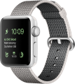 Apple Watch Series 2 (38 mm) Gümüş Rengi Alüminyum Kasa ve Naylon Örme İnci Grisi Kordon resim