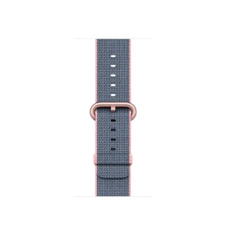 Apple Watch Series 2 (38 mm) Roze Altın Rengi Alüminyum Kasa ve Naylon Örme Uçuk Pembe/Gece Mavisi Kordon Akıllı Saat