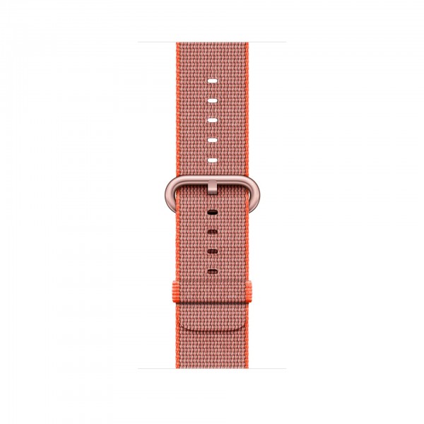 Apple Watch Series 2 (42 mm) Roze Altın Rengi Alüminyum Kasa ve Naylon Örme Uzay Turuncusu/Antrasit Kordon Akıllı Saat