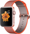 Apple Watch Series 2 (42 mm) Roze Altın Rengi Alüminyum Kasa ve Naylon Örme Uzay Turuncusu/Antrasit Kordon resim