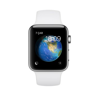 Apple Watch Series 2 (38 mm) Paslanmaz Çelik Kasa ve Beyaz Spor Kordon Akıllı Saat