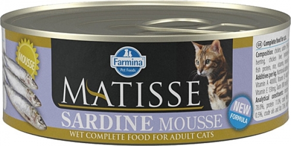 Matisse Cat Mousse Sardalyalı Yetişkin 85 gr Kedi Maması