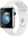 Apple Watch Series 2 (42 mm) Paslanmaz Çelik Kasa ve Beyaz Spor Kordon resim