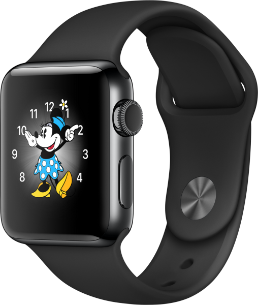Apple Watch Series 2 (38 mm) Uzay Siyahı Paslanmaz Çelik Kasa ve Siyah Spor Kordon Akıllı Saat