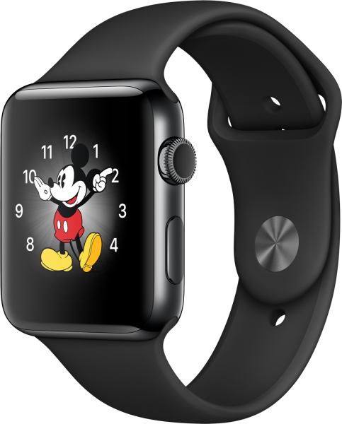 Apple Watch Series 2 (42 mm) Uzay Siyahı Paslanmaz Çelik Kasa ve Siyah Spor Kordon Akıllı Saat