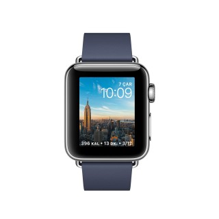 Apple Watch Series 2 (38 mm) Paslanmaz Çelik Kasa ve Modern Tokalı Gece Mavisi Kayış - Küçük Boy Akıllı Saat