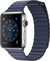 Apple Watch Series 2 (42 mm) Paslanmaz Çelik Kasa ve Gece Mavisi Deri Loop - Büyük Boy resim