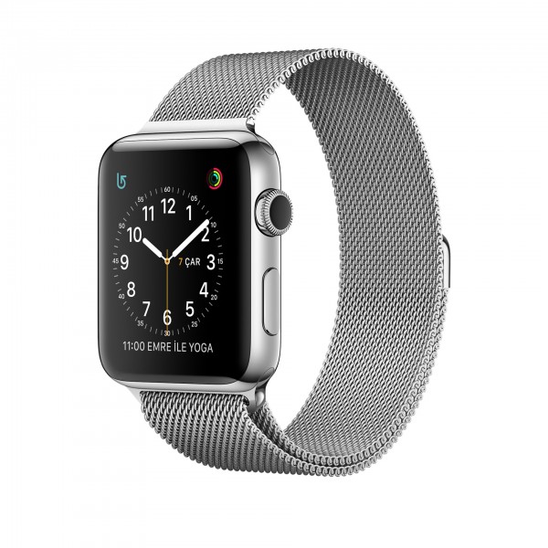 Apple Watch Series 2 (42 mm) Paslanmaz Çelik Kasa ve Milano Loop Akıllı Saat