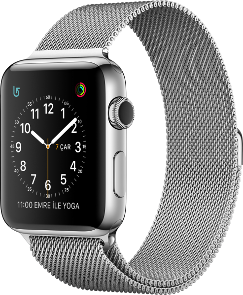 Apple Watch Series 2 (42 mm) Paslanmaz Çelik Kasa ve Milano Loop Akıllı Saat