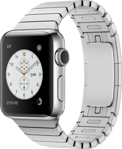 Apple Watch Series 2 (38 mm) Paslanmaz Çelik Kasa ve Baklalı Model Bilezik Akıllı Saat