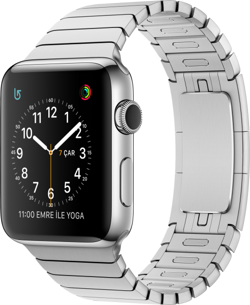 Apple Watch Series 2 (42 mm) Paslanmaz Çelik Kasa ve Baklalı Model Bilezik Akıllı Saat