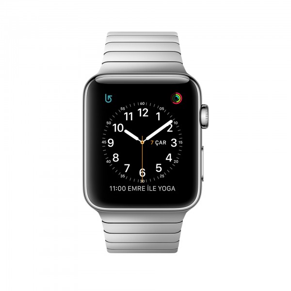 Apple Watch Series 2 (42 mm) Paslanmaz Çelik Kasa ve Baklalı Model Bilezik Akıllı Saat