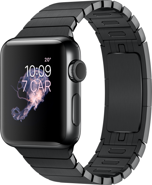Apple Watch Series 2 (38 mm) Uzay Siyahı Paslanmaz Çelik Kasa ve Baklalı Model Uzay Siyahı Bilezik Akıllı Saat