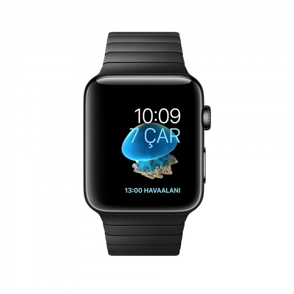 Apple Watch Series 2 (38 mm) Uzay Siyahı Paslanmaz Çelik Kasa ve Baklalı Model Uzay Siyahı Bilezik Akıllı Saat