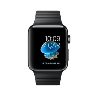 Apple Watch Series 2 (38 mm) Uzay Siyahı Paslanmaz Çelik Kasa ve Baklalı Model Uzay Siyahı Bilezik Akıllı Saat