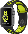 Apple Watch Nike+ Series 2 (38 mm) Uzay Grisi Alüminyum Kasa ve Siyah/Volt Nike Spor Kordon resim