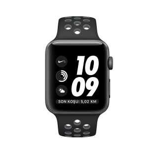 Apple Watch Nike+ Series 2 (42 mm) Uzay Grisi Alüminyum Kasa ve Siyah/Soğuk Gri Nike Spor Kordon Akıllı Saat
