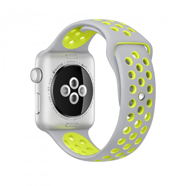 Apple Watch Nike+ Series 2 (42 mm) Gümüş Rengi Alüminyum Kasa ve Mat Gümüş/Volt Nike Spor Kordon Akıllı Saat