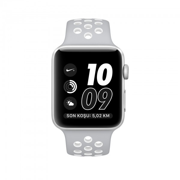 Apple Watch Nike+ Series 2 (38 mm) Gümüş Rengi Alüminyum Kasa ve Mat Gümüş/Beyaz Nike Spor Kordon Akıllı Saat