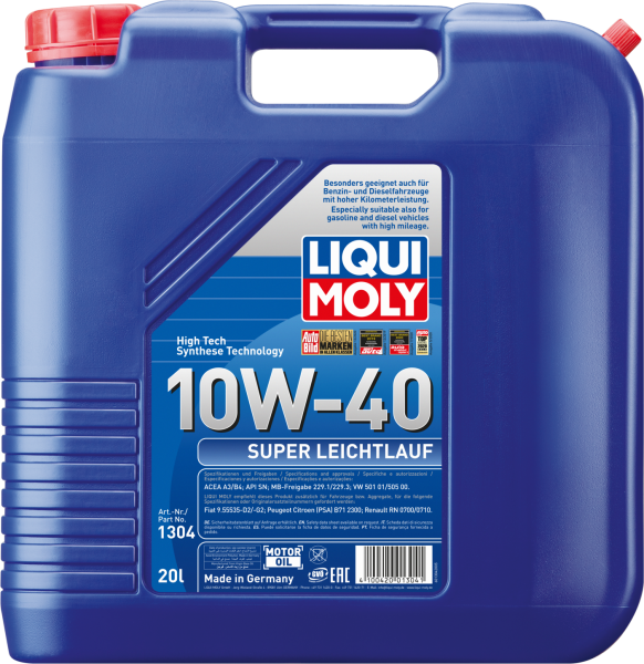 Liqui Moly Super Leichtlauf 10W-40 Motor Yağı (20 litre)