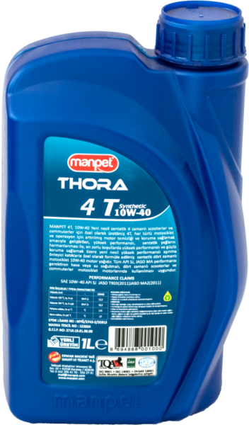 Manpet Thora Paxton 10W-40 4T Motor Yağı (1 litre)