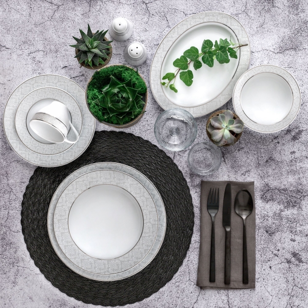 Güral Porselen Tolstoy 9305105 84 Parça Yemek Takımı