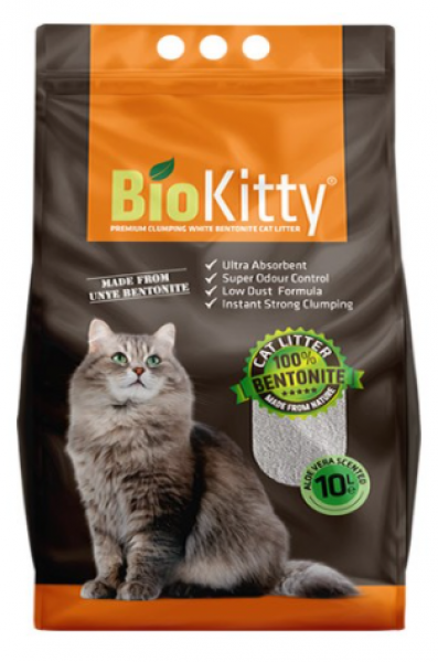 Biokitty Bentonit Kalın Taneli Aloe Vera Kokulu 10 lt Kedi Kumu (Kalın Taneli)
