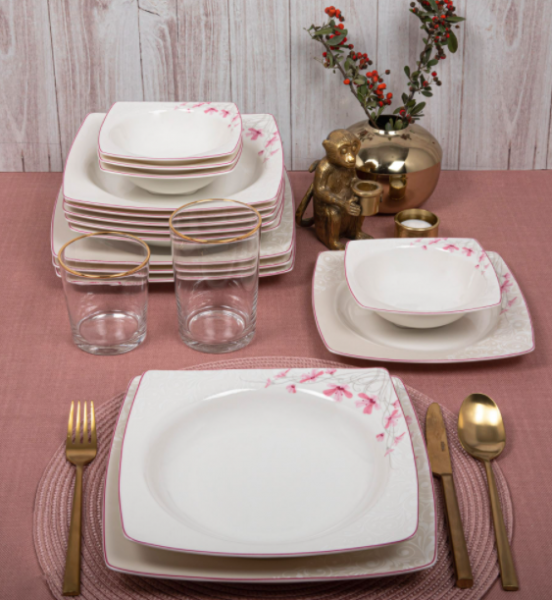 Güral Porselen Caroline 8206001 24 Parça Yemek Takımı