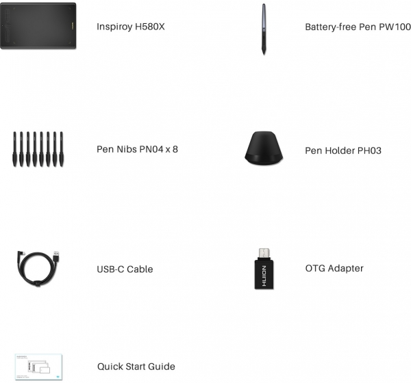 Huion Inspiroy H580X Grafik Tablet