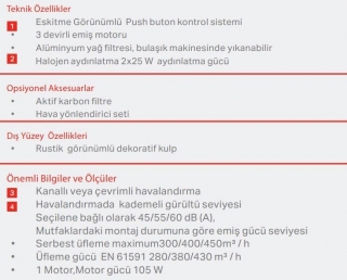 Termikel Gardenya WW60 Davlumbaz