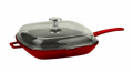 Lava Döküm Cam Kapak Kare Tava 26 cm (LV P GT 2626 K3) Tencere ve Tava