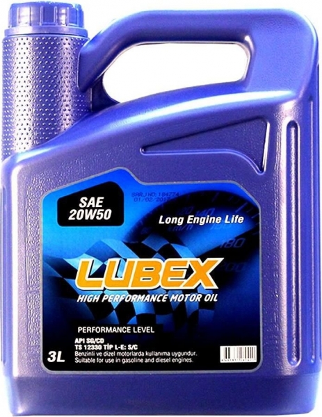 Lubex Primus EC 20W-50 Motor Yağı (3 litre)