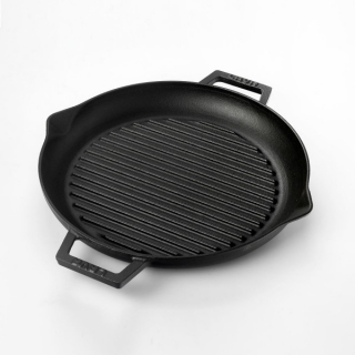 Lava Döküm Metal Kulp Yuvarlak Izgara Tava 26 cm