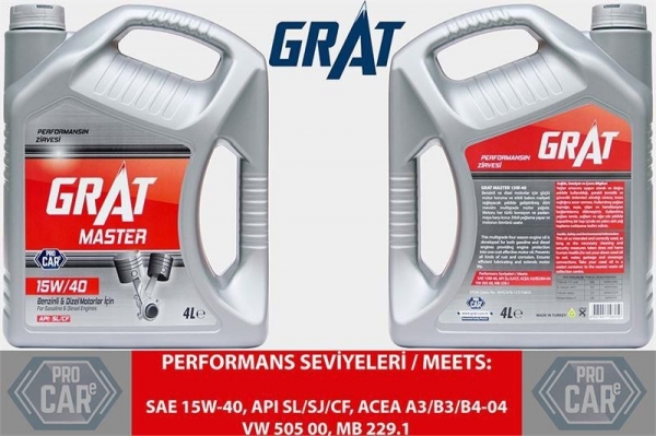 Grat Master 15W-40 Motor Yağı (4 litre)