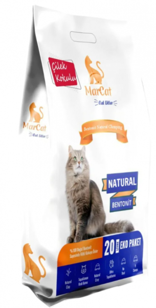 MarCat İnce Taneli Çilek Kokulu 20 Lt Kedi Kumu