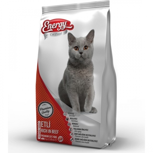 Energy Cat Food Etli Yetişkin 1 kg Kedi Maması