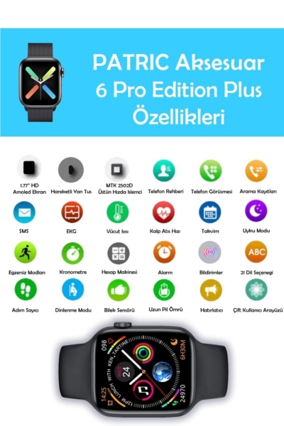 Patric 6 Pro Edition Plus Akıllı Saat