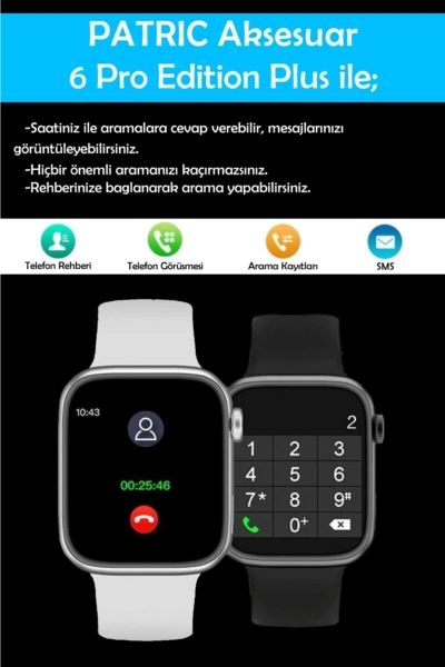 Patric 6 Pro Edition Plus Akıllı Saat