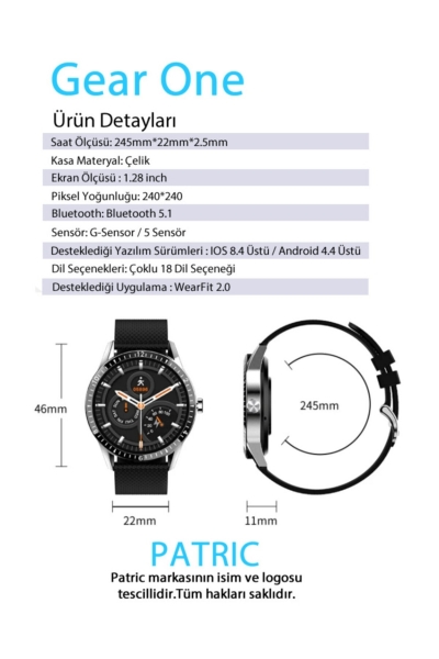 Patric Gear One Akıllı Saat