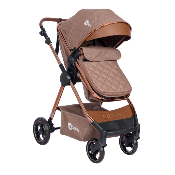 4 Baby Safran Bronz Şase Travel Sistem Bebek Arabası