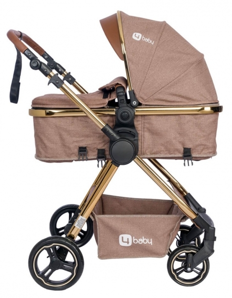 4 Baby Safran Bronz Şase Travel Sistem Bebek Arabası
