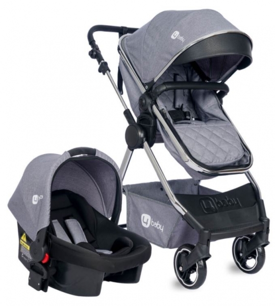 4 Baby Safran Krom Şase Premium Travel Sistem Bebek Arabası