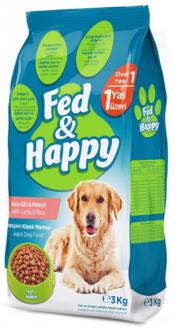 Fed&Happy Kuzu Etli Ve Pirinçli Yetişkin 3 kg Köpek Maması